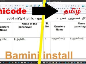 Tamil Font to Unicode Conversion